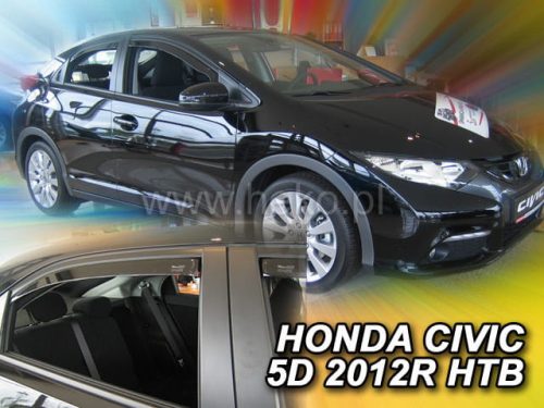 Heko 4 dielny deflektor Honda Civic 5 dverový hatchback 2012- (17163)