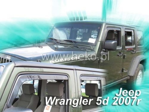 Heko 2 dielny deflektor Jeep Wrangler 3 dverový 2007- , Jeep Wrangler 5 dverový 2007- (19114)